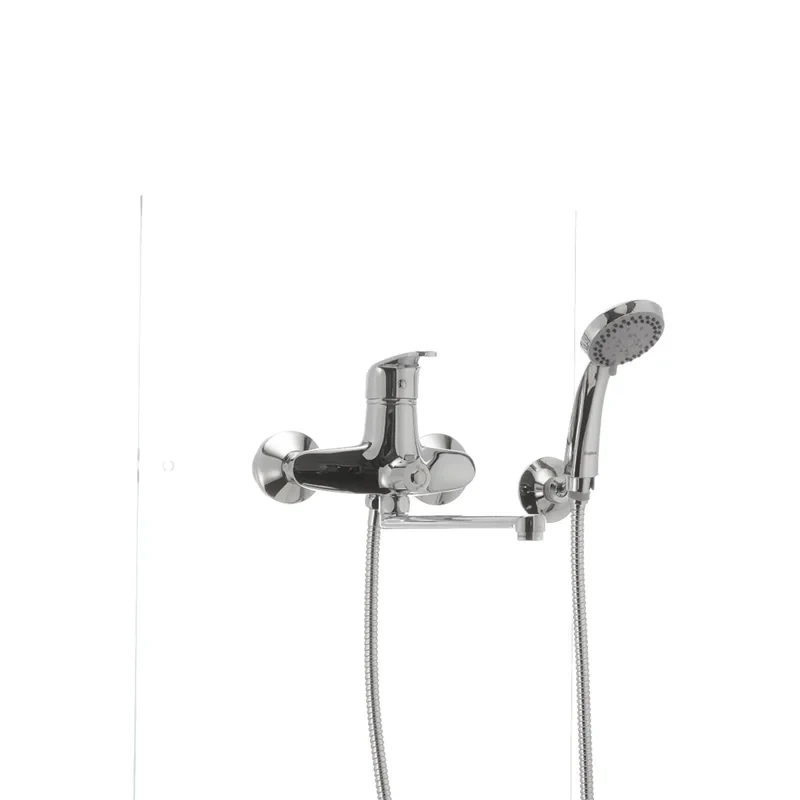 Смеситель для ванны Haiba Magic 006 с черной ручкой (HB0674)