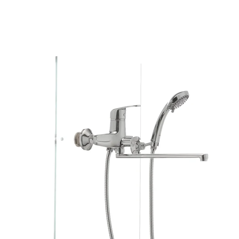 Смеситель для ванны Haiba Magic 006 с черной ручкой (HB0674)