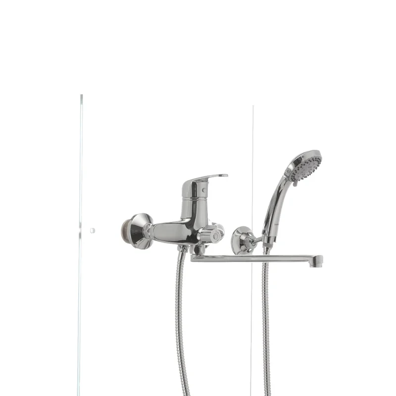 Смеситель для ванны Haiba Magic 006 с черной ручкой (HB0674)