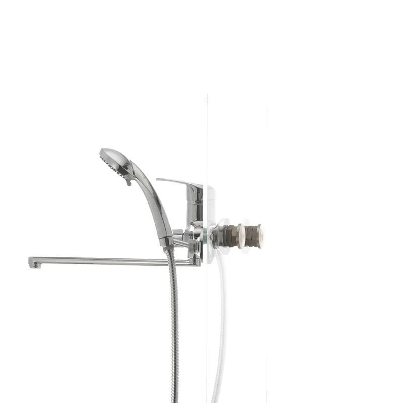 Смеситель для ванны Haiba Magic 006 с черной ручкой (HB0674)