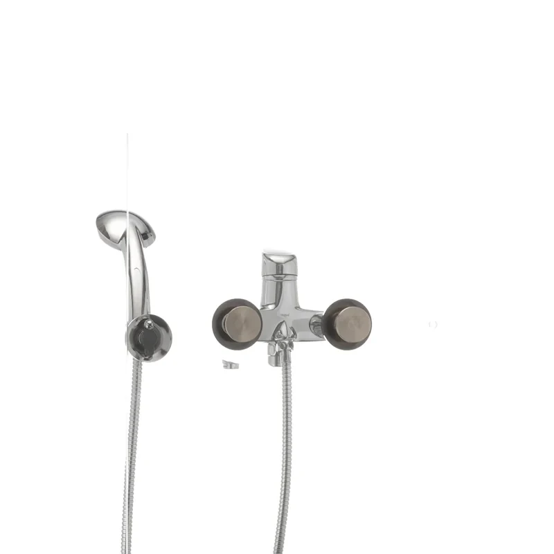 Смеситель для ванны Haiba Magic 006 с черной ручкой (HB0674)