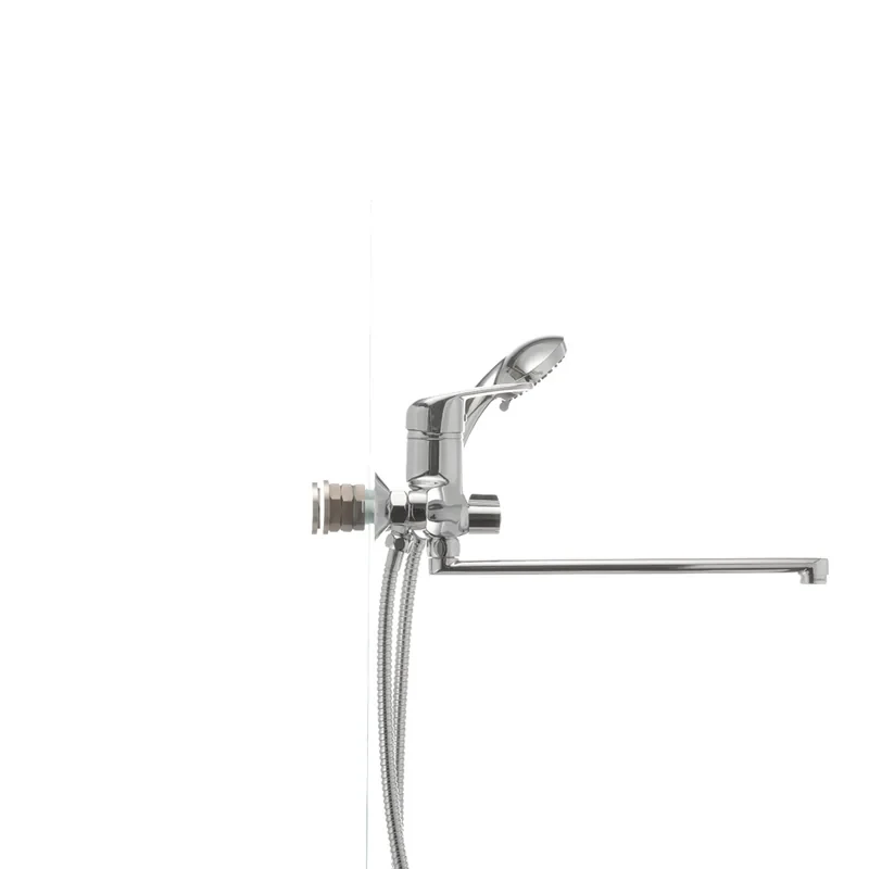 Смеситель для ванны Haiba Magic 006 с черной ручкой (HB0674)