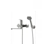 Смеситель для ванны Haiba Magic 006 с черной ручкой (HB0674)