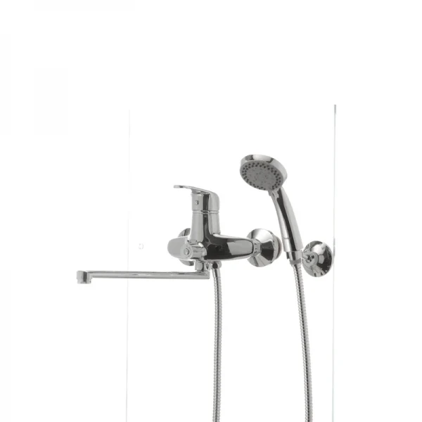 Смеситель для ванны Haiba Magic 006 с черной ручкой (HB0674)