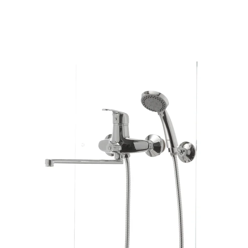 Смеситель для ванны Haiba Magic 006 с черной ручкой (HB0674)