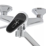 Смеситель для ванны Haiba Magic 006 с черной ручкой (HB0674)