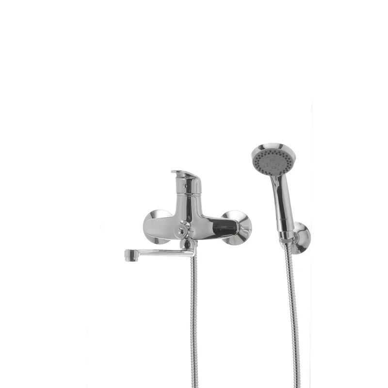 Смеситель для ванны Haiba Magic 006 с черной ручкой (HB0674)