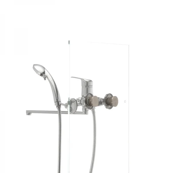 Смеситель для ванны Haiba Magic 006 с черной ручкой (HB0674)