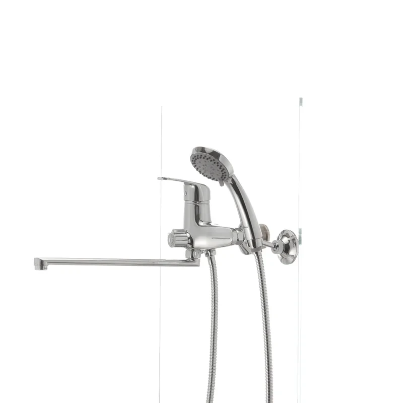 Смеситель для ванны Haiba Magic 006 с черной ручкой (HB0674)