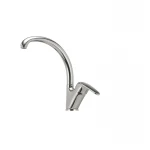 Смеситель для кухни Haiba Magic 011 с черной ручкой (HB0676)