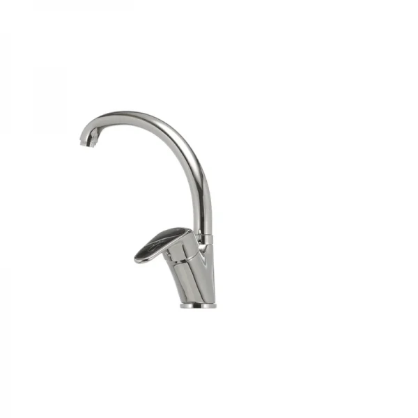 Смеситель для кухни Haiba Magic 011 с черной ручкой (HB0676)