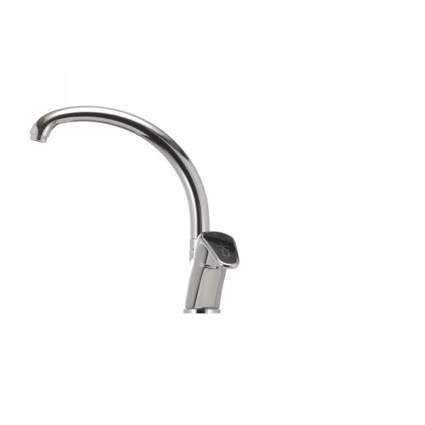 Смеситель для кухни Haiba Magic 011 с черной ручкой (HB0676)