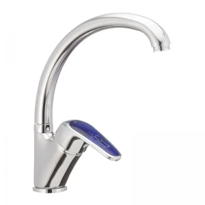 Смеситель для кухни Haiba Magic 777 с синей ручкой (HB0679)