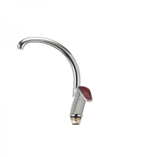 Смеситель для кухни Haiba Magic 777 с красной ручкой (HB0680)