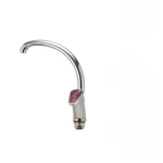 Смеситель для кухни Haiba Magic 777 с красной ручкой (HB0680)