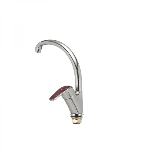 Смеситель для кухни Haiba Magic 777 с красной ручкой (HB0680)