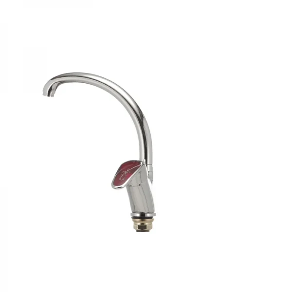 Смеситель для кухни Haiba Magic 777 с красной ручкой (HB0680)