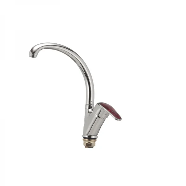 Смеситель для кухни Haiba Magic 777 с красной ручкой (HB0680)