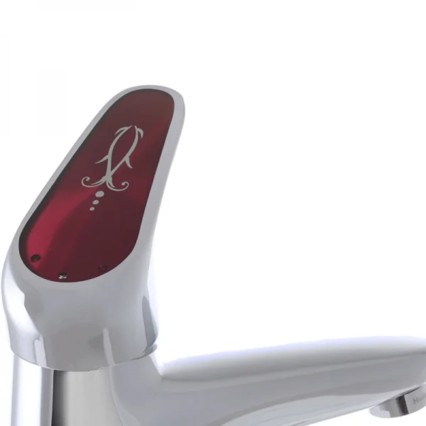 Смеситель для умывальника Haiba Magic 001 с красной ручкой (HB0684)