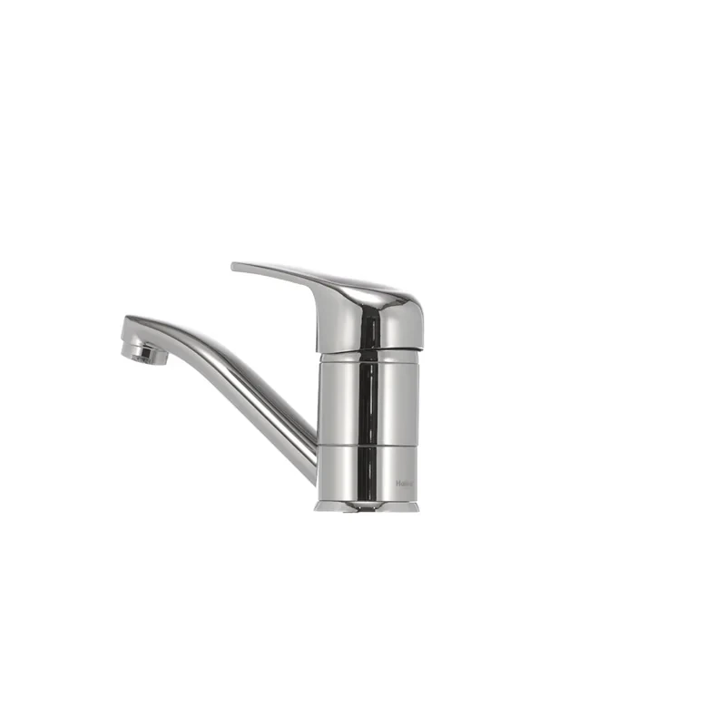 Змішувач для умивальника Haiba Magic 004 з чорною ручкою (вилив 15 см) (HB0689)