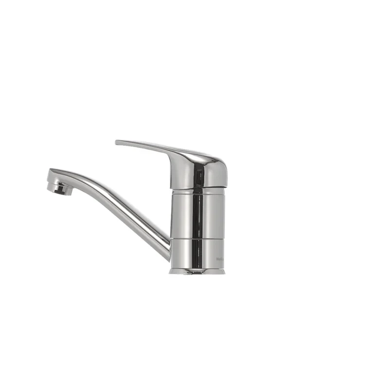 Змішувач для умивальника Haiba Magic 004 з чорною ручкою (вилив 15 см) (HB0689)