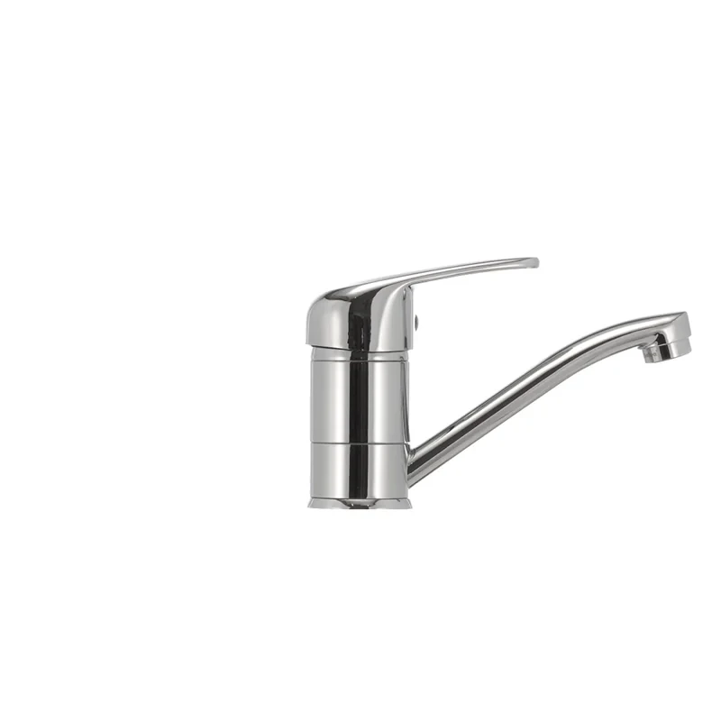 Змішувач для умивальника Haiba Magic 004 з чорною ручкою (вилив 15 см) (HB0689)