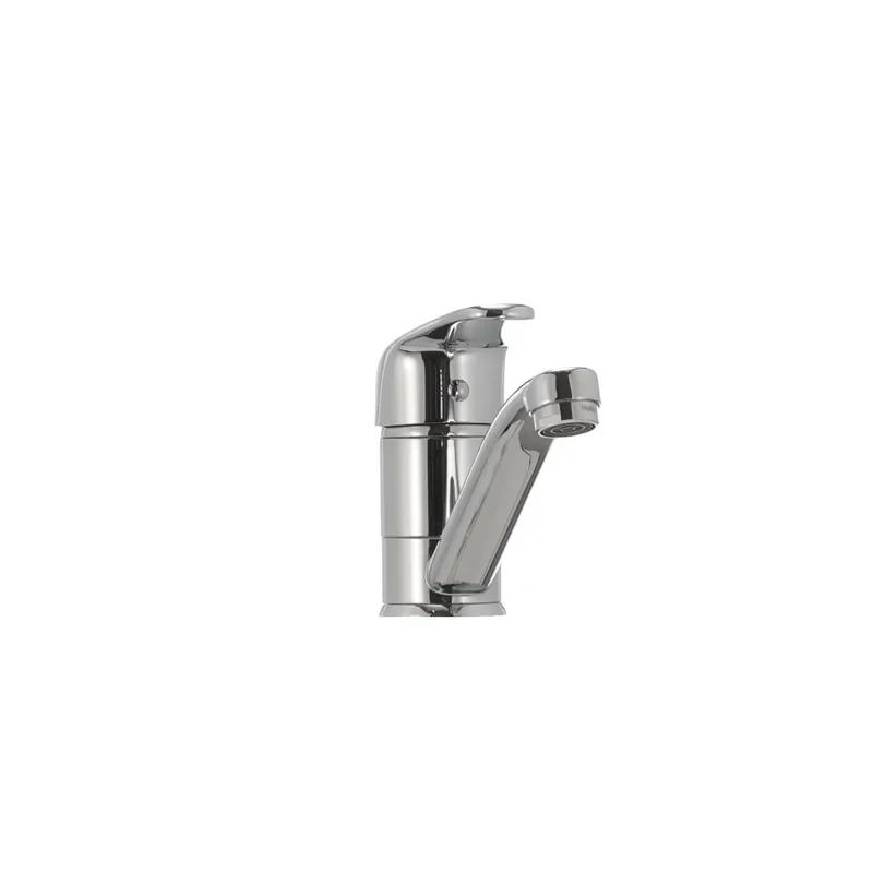 Змішувач для умивальника Haiba Magic 004 з чорною ручкою (вилив 15 см) (HB0689)