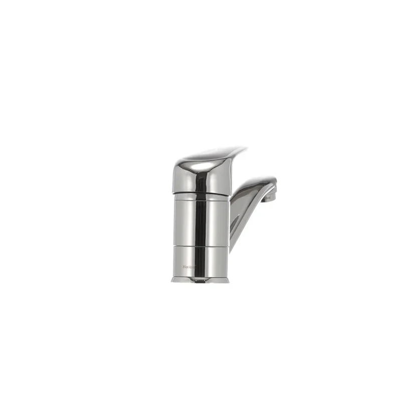 Змішувач для умивальника Haiba Magic 004 з чорною ручкою (вилив 15 см) (HB0689)