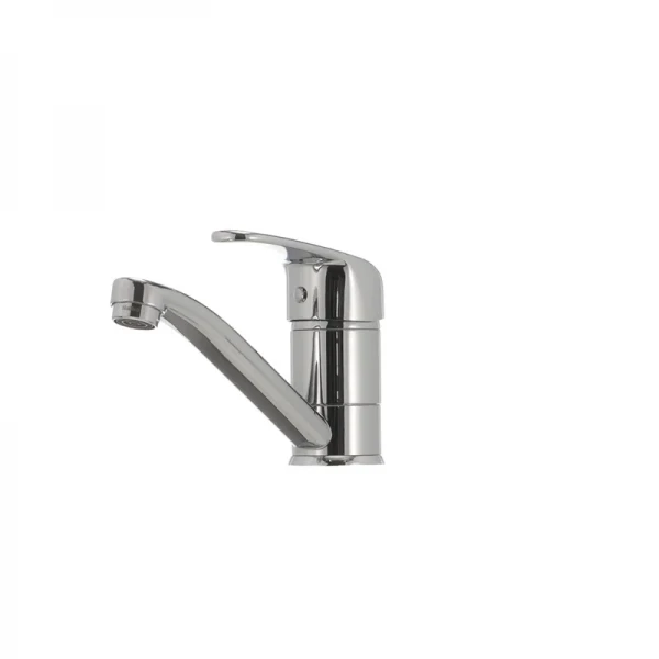 Смеситель для умывальника Haiba Magic 004 с черной ручкой (излив 15 см) (HB0689)