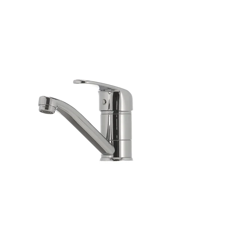 Змішувач для умивальника Haiba Magic 004 з чорною ручкою (вилив 15 см) (HB0689)