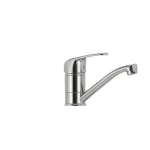 Смеситель для умывальника Haiba Magic 004 с черной ручкой (излив 15 см) (HB0689)