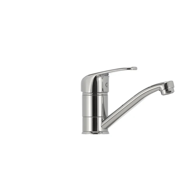 Змішувач для умивальника Haiba Magic 004 з чорною ручкою (вилив 15 см) (HB0689)