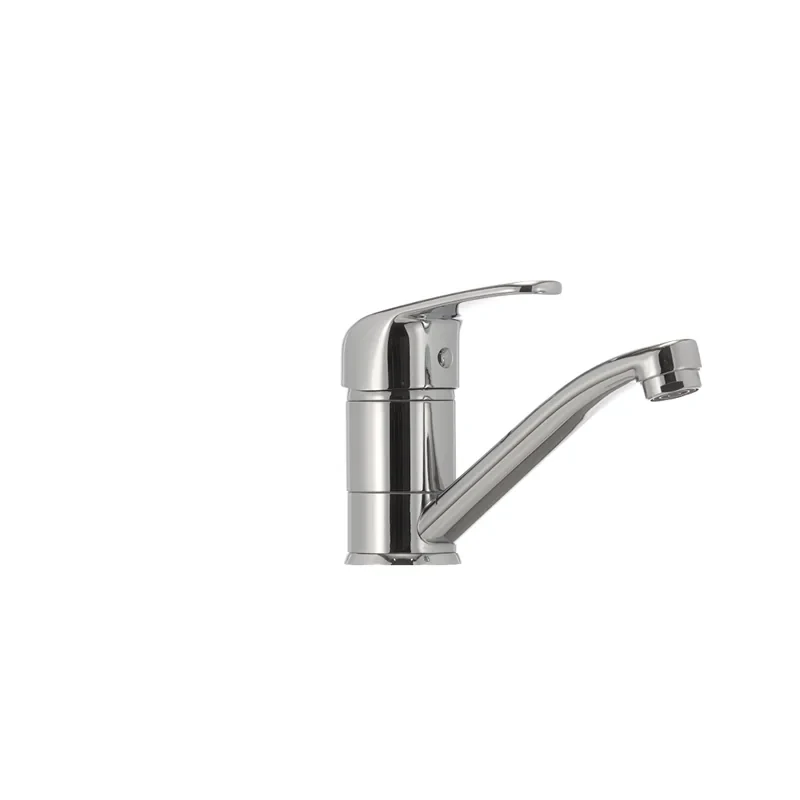 Змішувач для умивальника Haiba Magic 004 з чорною ручкою (вилив 15 см) (HB0689)