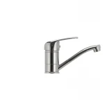 Смеситель для умывальника Haiba Magic 004 с черной ручкой (излив 15 см) (HB0689)