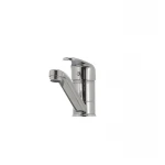 Смеситель для умывальника Haiba Magic 004 с черной ручкой (излив 15 см) (HB0689)