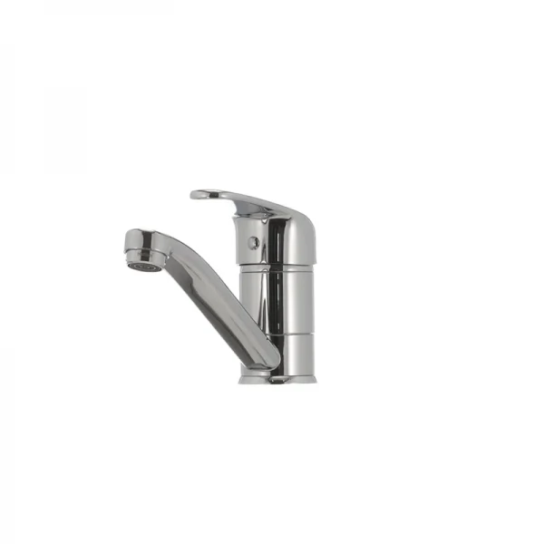 Смеситель для умывальника Haiba Magic 004 с черной ручкой (излив 15 см) (HB0689)