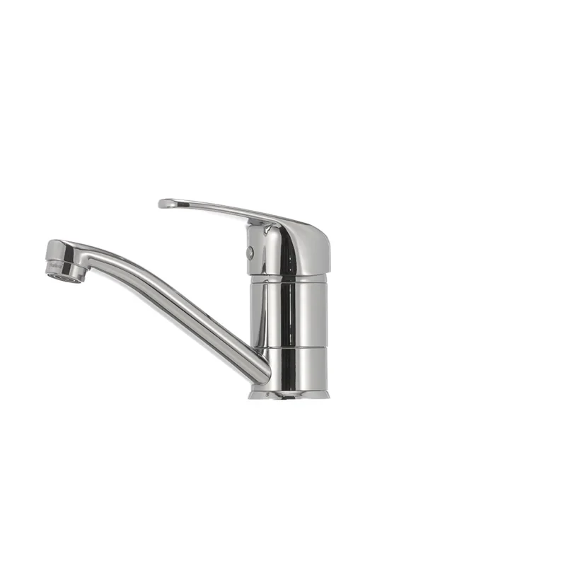 Змішувач для умивальника Haiba Magic 004 з чорною ручкою (вилив 15 см) (HB0689)