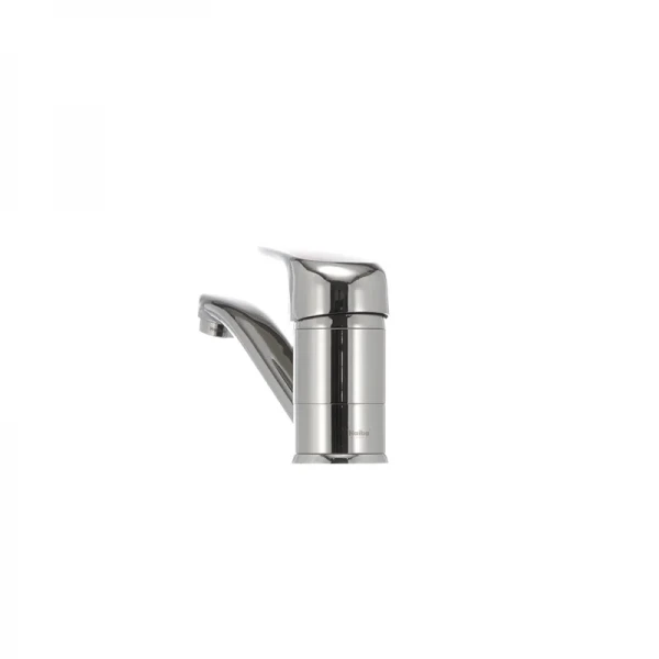 Смеситель для умывальника Haiba Magic 004 с красной ручкой (излив 15 см) (HB0690)