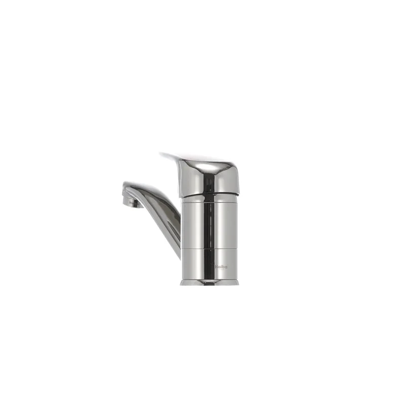 Змішувач для умивальника Haiba Magic 004 з червоною ручкою (вилив 15 см) (HB0690)