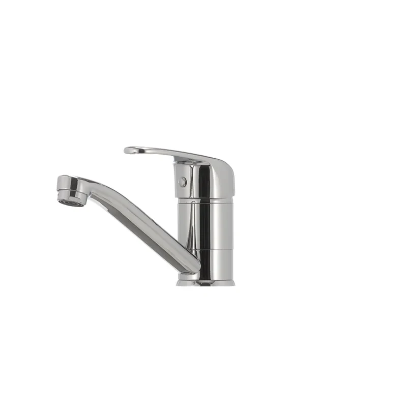 Змішувач для умивальника Haiba Magic 004 з червоною ручкою (вилив 15 см) (HB0690)