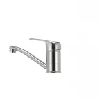 Смеситель для умывальника Haiba Magic 004 с красной ручкой (излив 15 см) (HB0690)