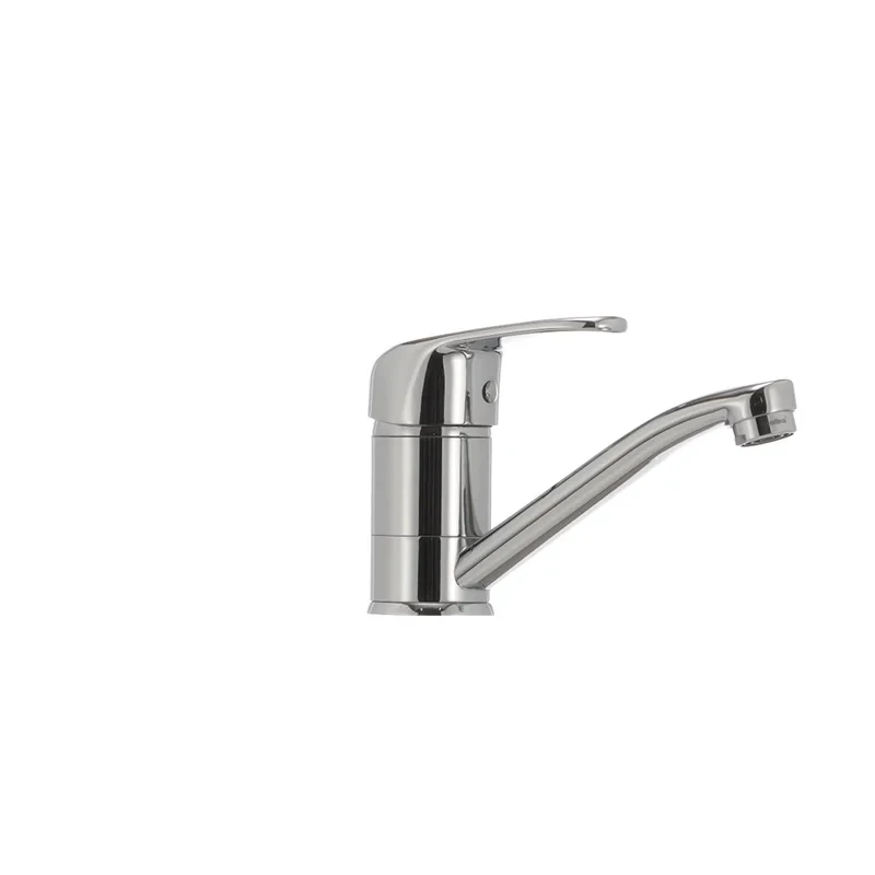 Змішувач для умивальника Haiba Magic 004 з червоною ручкою (вилив 15 см) (HB0690)