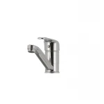 Смеситель для умывальника Haiba Magic 004 с красной ручкой (излив 15 см) (HB0690)