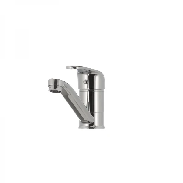 Смеситель для умывальника Haiba Magic 004 с красной ручкой (излив 15 см) (HB0690)