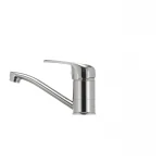 Смеситель для умывальника Haiba Magic 004 с красной ручкой (излив 15 см) (HB0690)