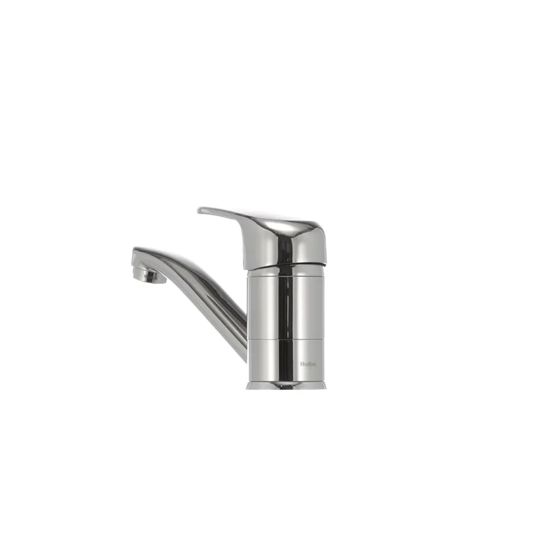 Змішувач для умивальника Haiba Magic 004 з червоною ручкою (вилив 15 см) (HB0690)