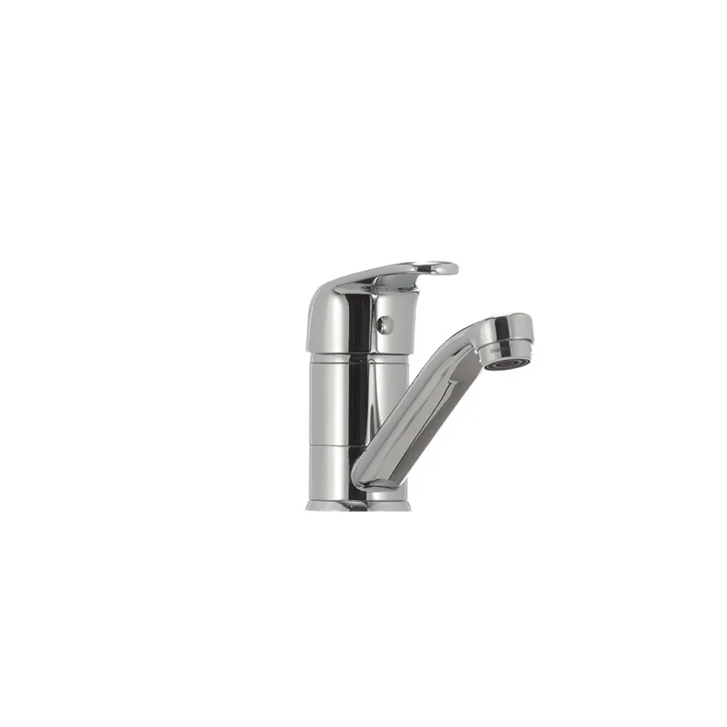 Змішувач для умивальника Haiba Magic 004 з червоною ручкою (вилив 15 см) (HB0690)