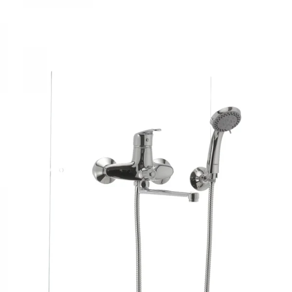 Смеситель для ванны Haiba Magic 006 с серой ручкой (HB0692)