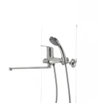 Смеситель для ванны Haiba Magic 006 с серой ручкой (HB0692)