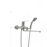 Смеситель для ванны Haiba Magic 006 с серой ручкой (HB0692)